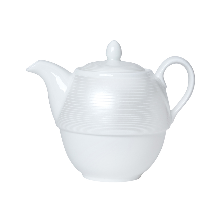 William Edwards Spiro Bone China White Tea for One Teapot 46cl
