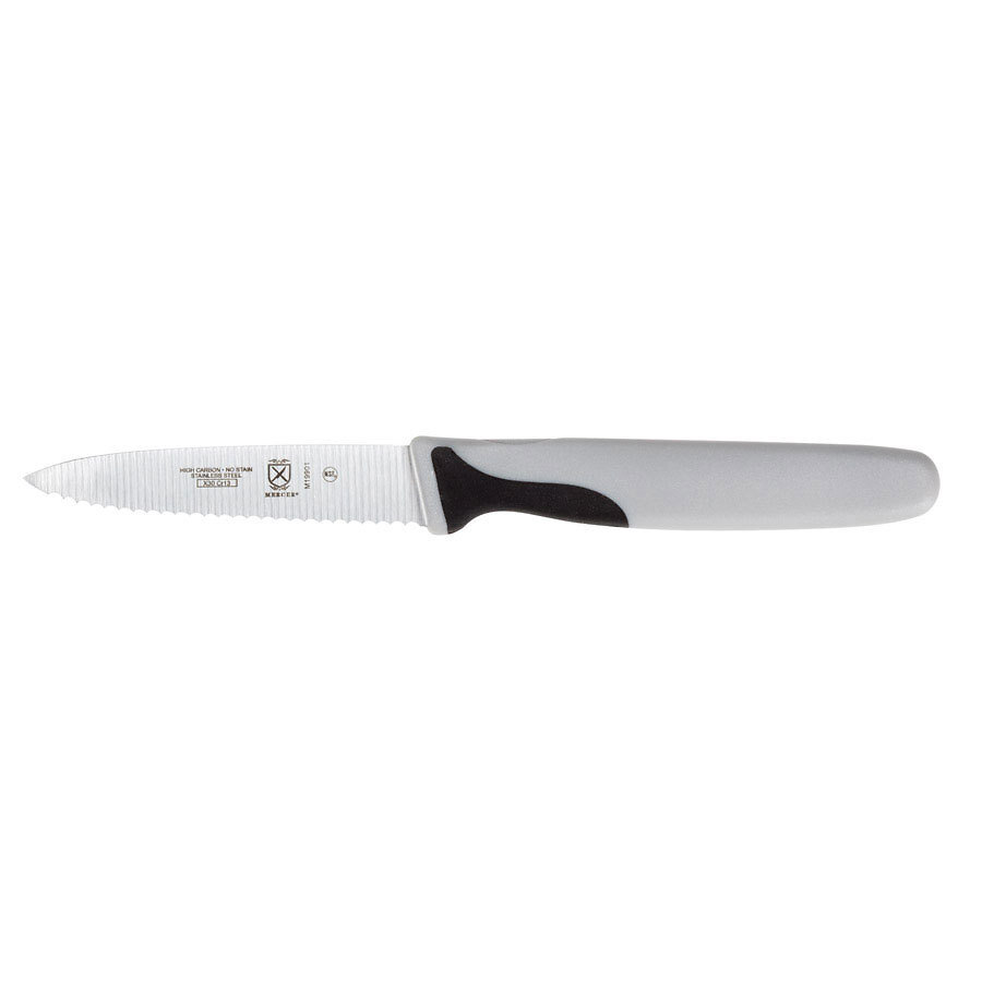 Mercer Millennia® Slim Serrated Paring Knife 3in With Santoprene® Handle