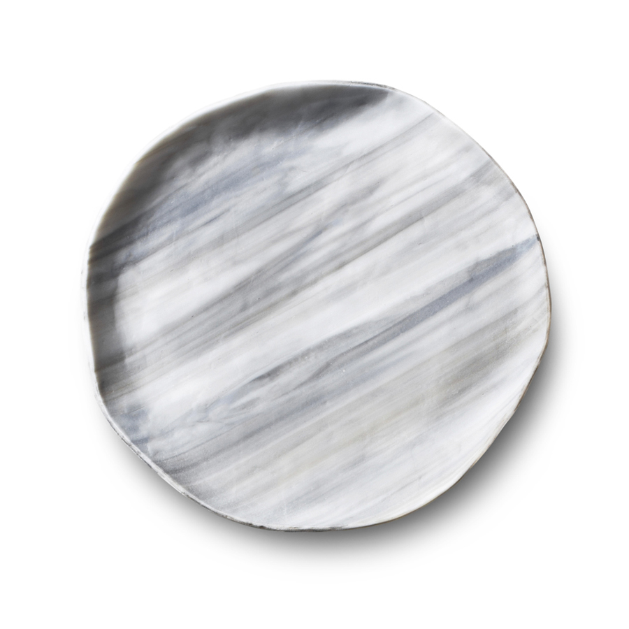 Pordamsa Nordica Glass Grey Round Plate 21cm