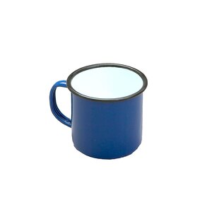 Enamel Blue Mug With Black Rim 8cm