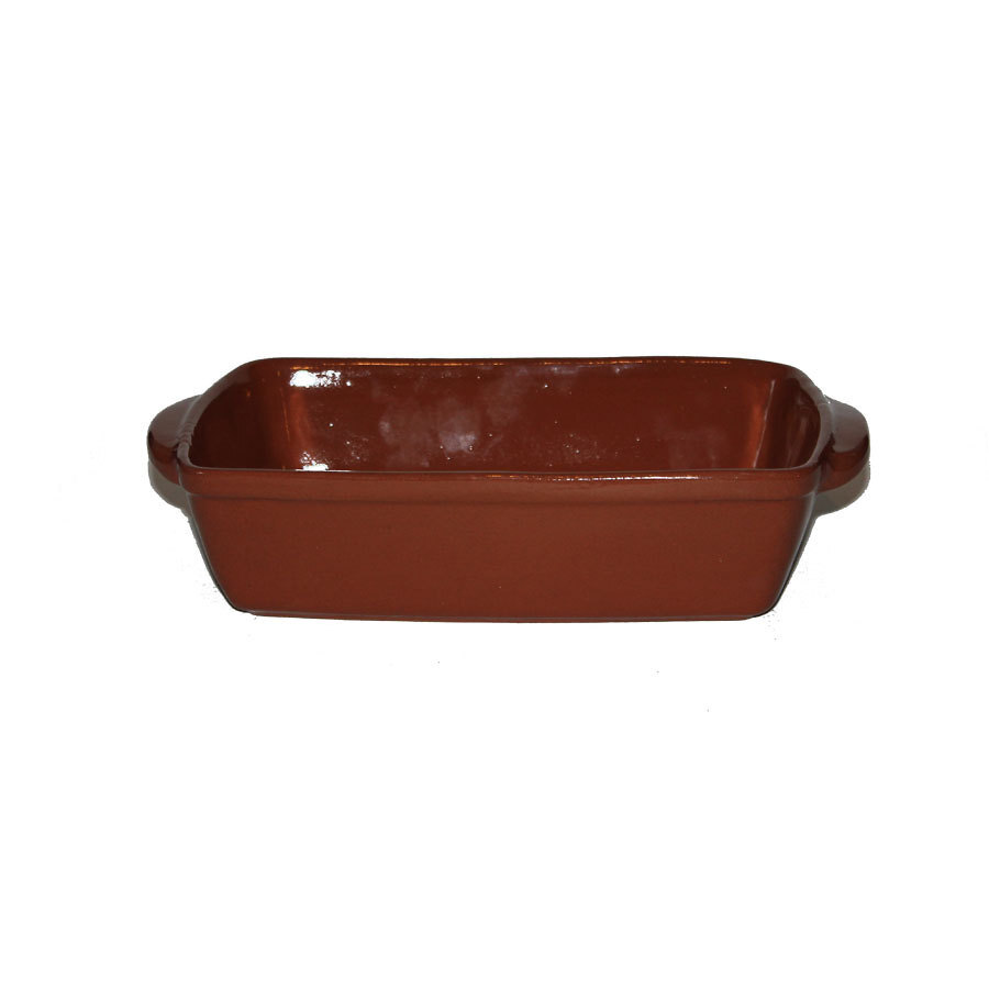ABS Pottery Emilio Terracotta Brown Rectangle Dish 32x22cm