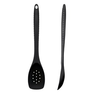 Utensil Black Silicone Slotted Spoon