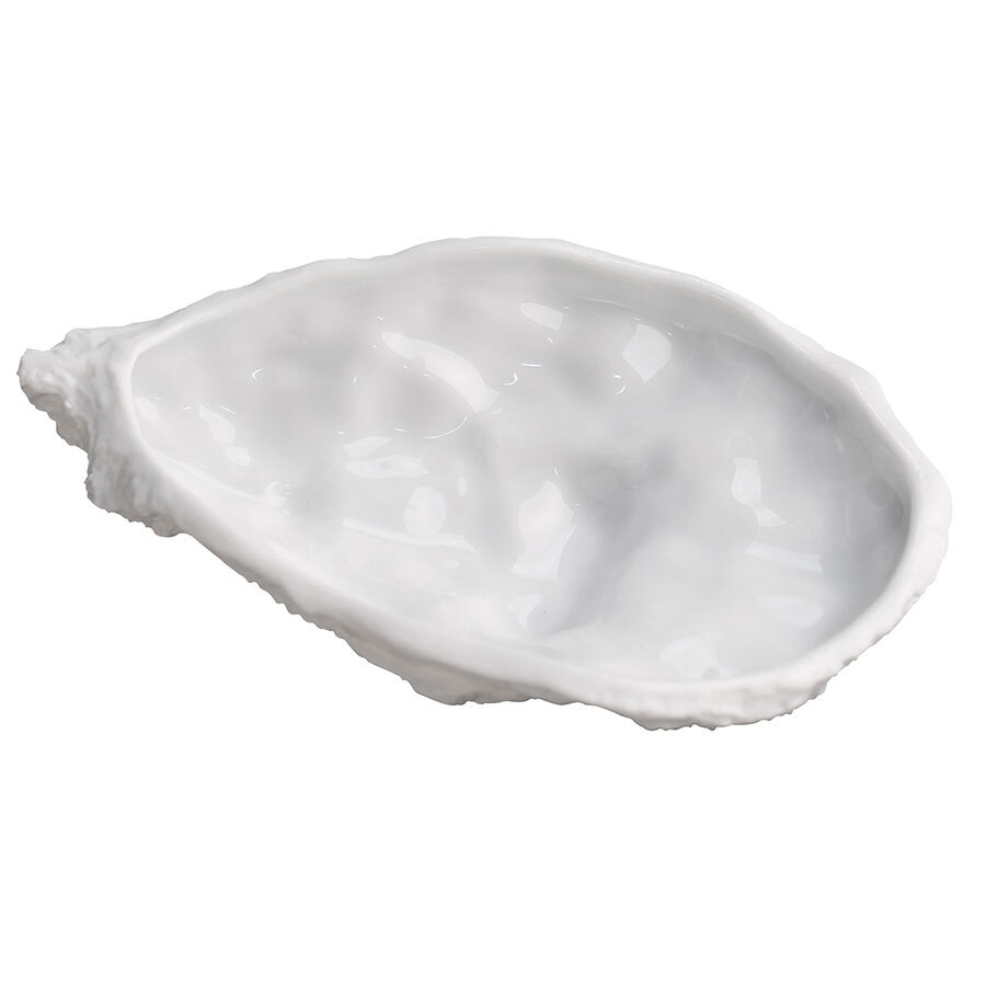 Pordamsa Mediterranean Textures Porcelain Gloss/Matte White Oyster Grill Bowl 12cm 30ml