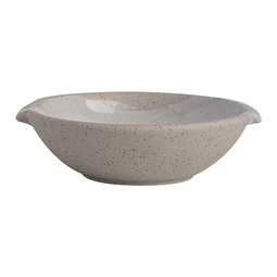 Off Grid Studio Gembrook White Stoneware Round Dish With Double Spout 11x10cm