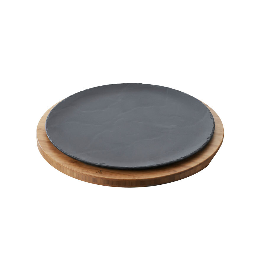 Revol Basalt Ceramic Black Round Flat Plate 32cm