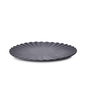 Revol Pekoe Ceramic Black Smooth Round Dessert Plate 17 cm
