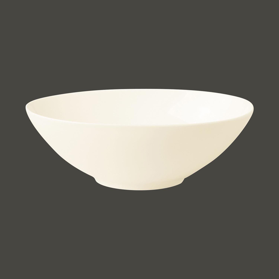 Rak Ivoris Finedine Vitrified Porcelain White Oval Salad Bowl 27x19cm