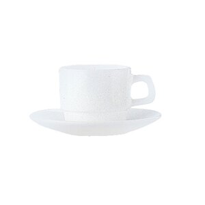 Plain White Opalware Cup Stackable Glass 19cl