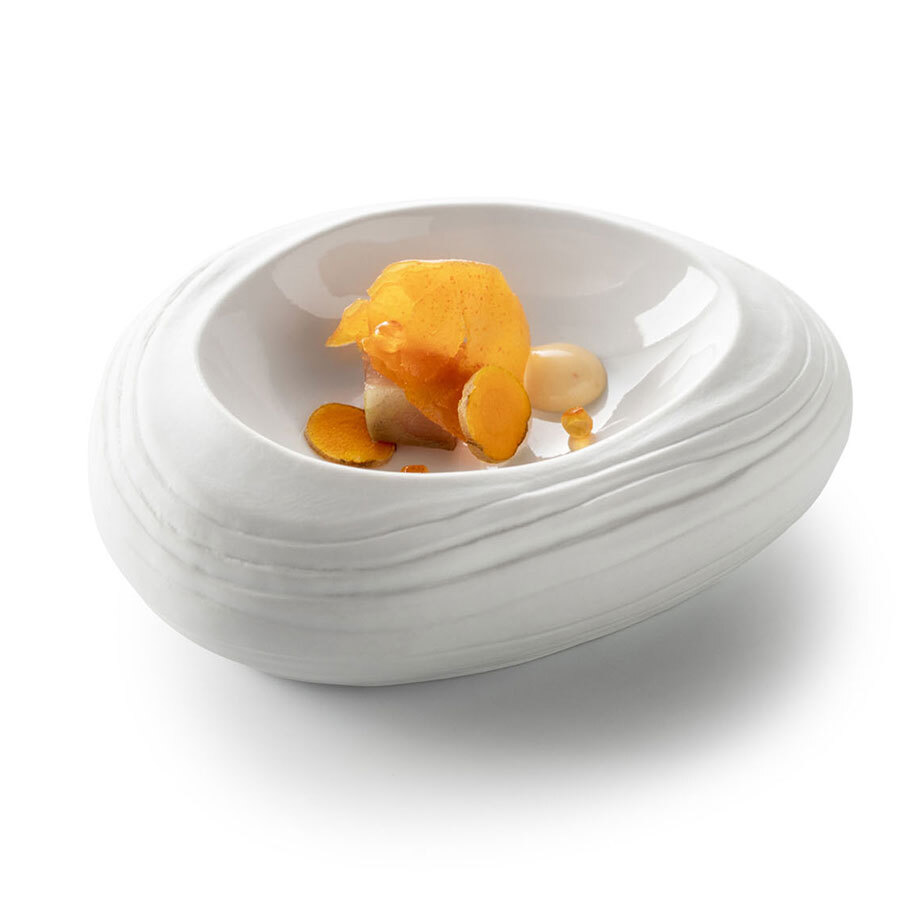 Pordamsa Barcelona Porcelain Gloss/Matte White Organic Bowl 11cm