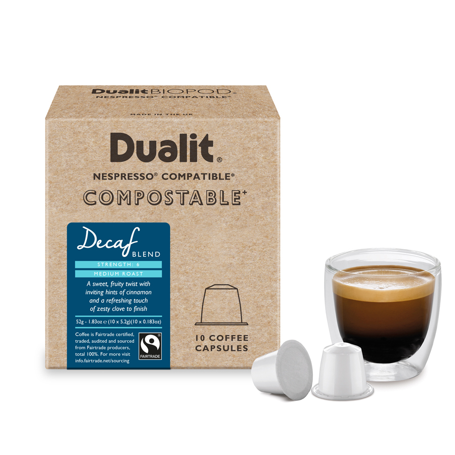 Dualit Compostable Capsules 15766 Decaf - Carton140