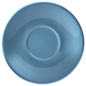Genware Coloured Beverage Porcelain Blue Round Saucer 12cm