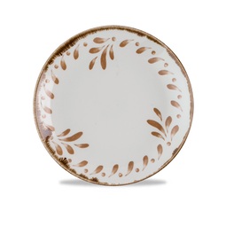 Dudson Harvest Mediterranean Vitrified Porcelain Terracotta Round Coupe Plate 16.5cm