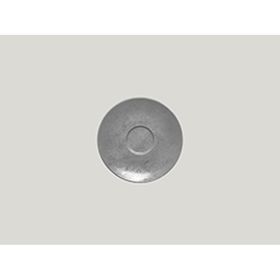 Rak Shale Vitrified Porcelain Grey Round Saucer 17cm