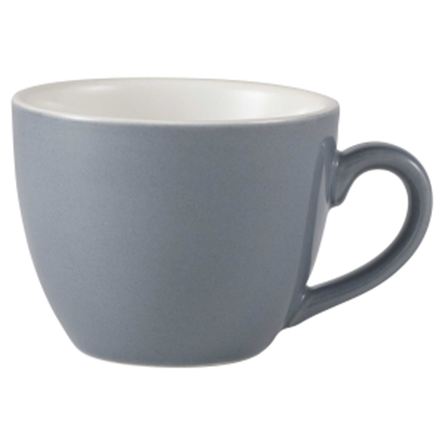 Genware Coloured Beverage Porcelain Grey Bowl Shaped Cup 9cl 3oz
