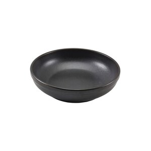 Genware Terra Porcelain Black Round Coupe Bowl 23 Cm