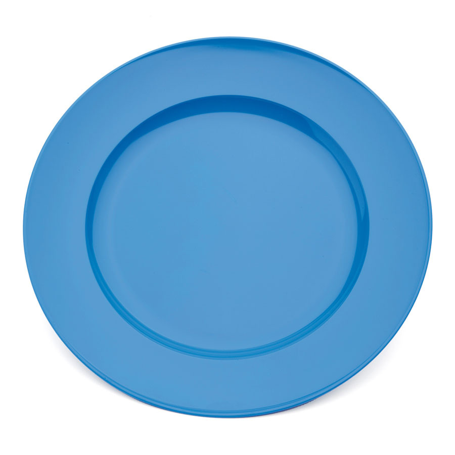Harfield Polycarbonate Blue Round Wide Rim Dessert Plate 21.5cm
