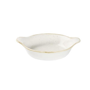 Churchill Stonecast Vitrified Porcelain Barley White Round Eared Dish 18x15cm 30cl 10.6oz