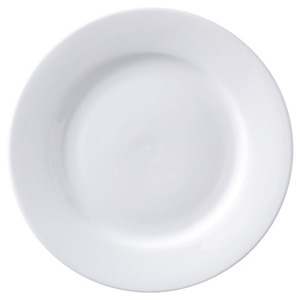 Superwhite Porcelain Round Winged Plate 26cm