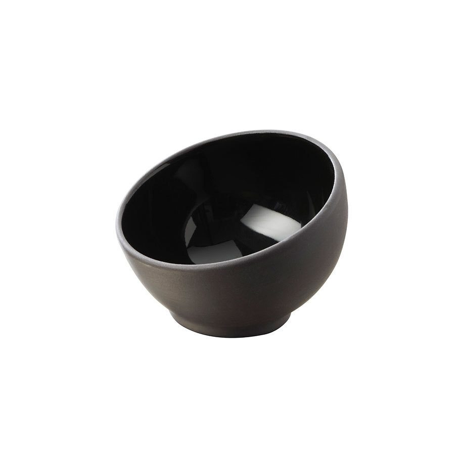Revol Likid & Solid Ceramic Black Round Mise En Bouche Bowl 4cl