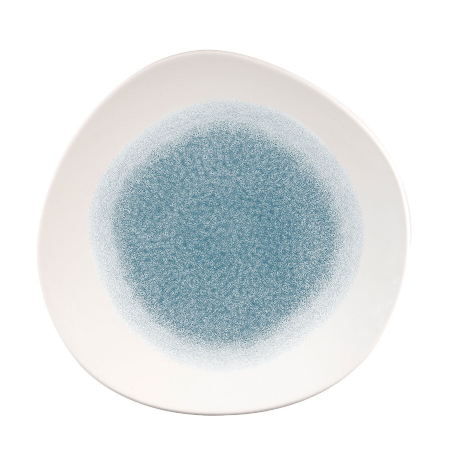 Raku Topaz Blue Organic Round Plate 26.4cm