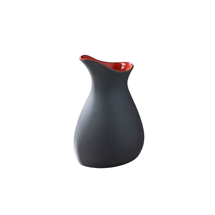 Revol Likid & Solid Porcelain Black & Red Pouring Jug 13x8cm 25cl