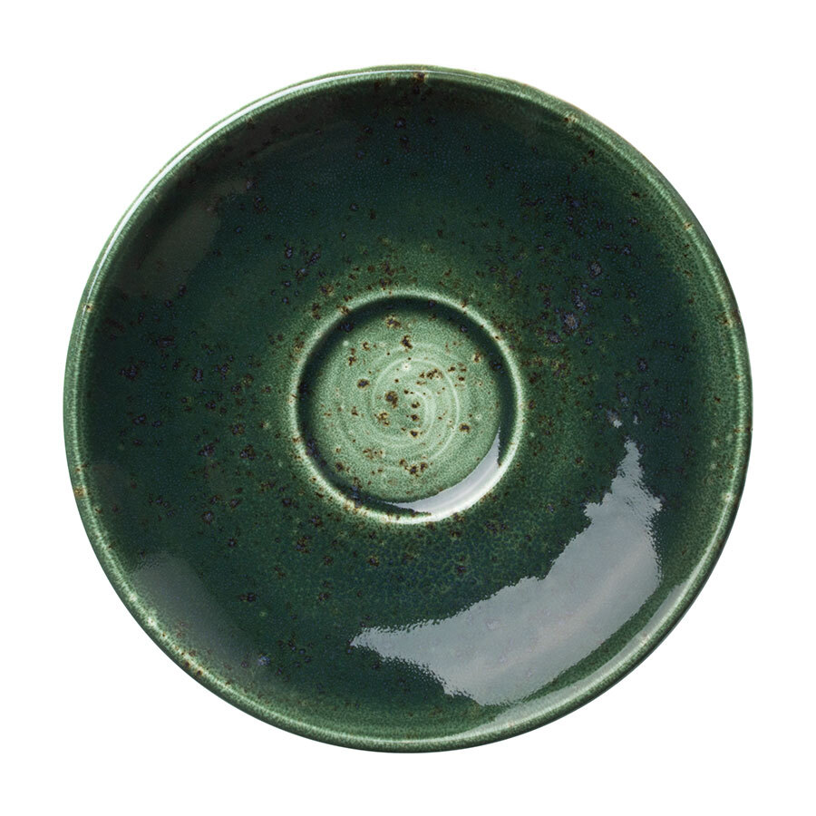 Steelite Aurora Vitrified Porcelain Vesuvius Burnt Emerald Round Saucer 12.5cm
