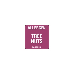 Nut Allergen Label Purple 2.5x2.5cm
