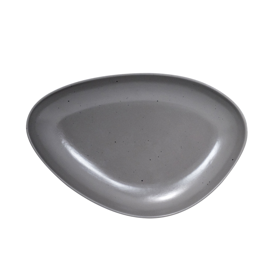 Artisan Pebble Vitrified Fine China Grey Island Deep Plate 29cm