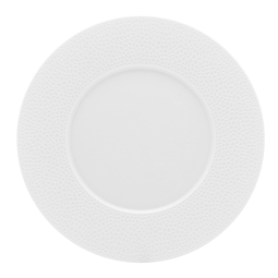 Guy Degrenne L Fragment Porcelain White Round Wide Rim Dinner Plate 28cm