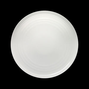 Artisan Crème Vitrified Fine China White Round Coupe Plate 30cm