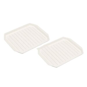 KitchenCraft White Plastic Set Of 2 Microwave Bacon Racks 22x19cm