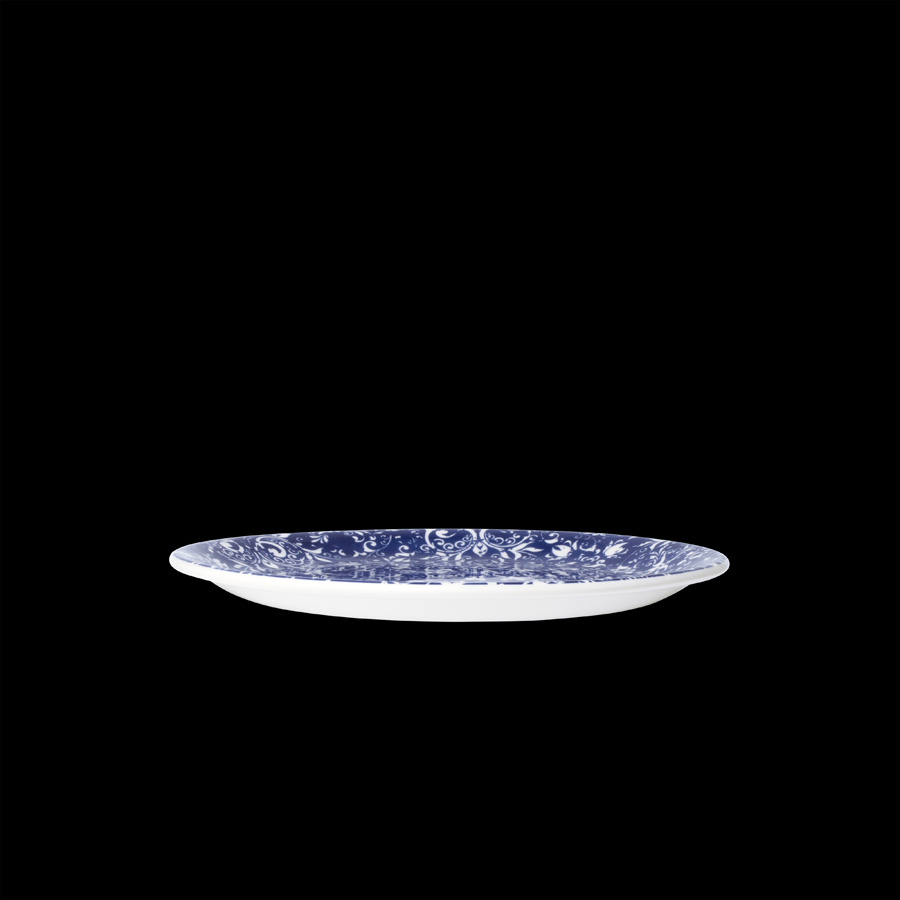 Steelite Ink Vitrified Porcelain Legacy Blue Round Coupe Plate 20.25cm