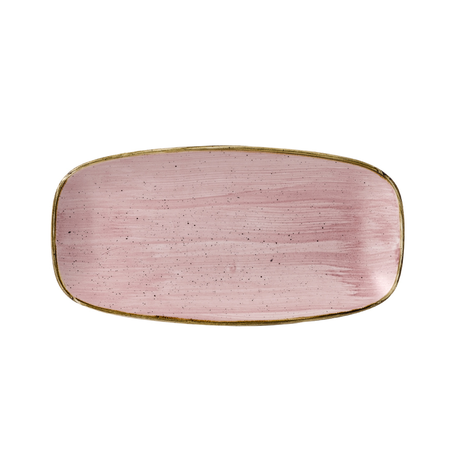 Churchill Stonecast Vitrified Porcelain Petal Pink Chefs Oblong Platter 29.8x15.3cm