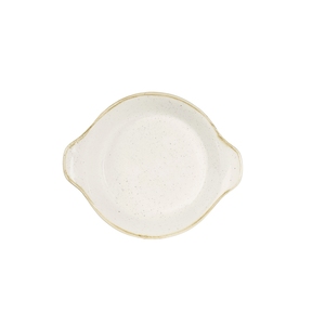 Churchill Stonecast Vitrified Porcelain Barley White Round Eared Dish 18x15cm 30cl 10.6oz