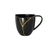 Rak Knitzoo Vitrified Porcelain Dark Grey Coffee Cup With Gold Stitch 23cl
