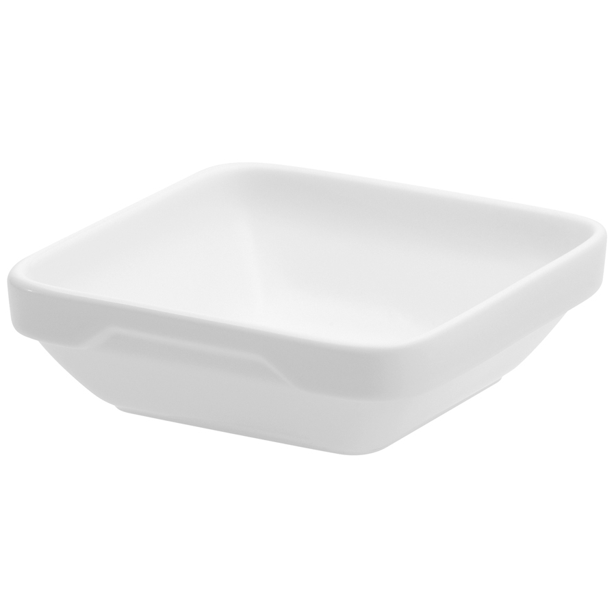 Revol Les Essentiels Porcelain White Square Shallow Dish 11.3x3.6cm 20cl
