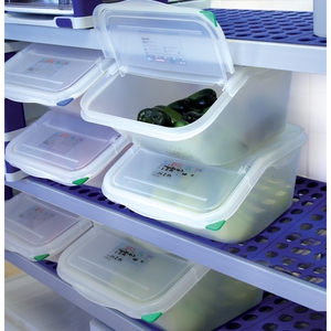 Araven Accessible Container Polypropylene 1/3 Gastronorm -7ltr With Lid, ColorClips, Label BPA Free