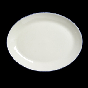 Steelite Blue Dapple Vitrified Porcelain Oval Dish 30cm 12 Inch