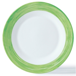 Arcoroc Brush Opal Green Round Dessert Plate 19.5cm 7.7 Inch