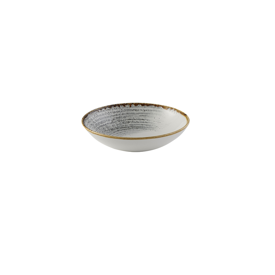 Churchill Studio Prints Homespun Accents Vitrified Porcelain Jasper Grey Coupe Bowl 18.2cm