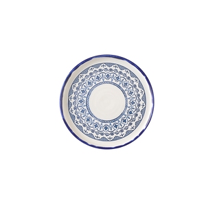 Dudson Harvest Mediterranean Moresque Vitrified Stoneware Blue Round Walled Plate 21cm