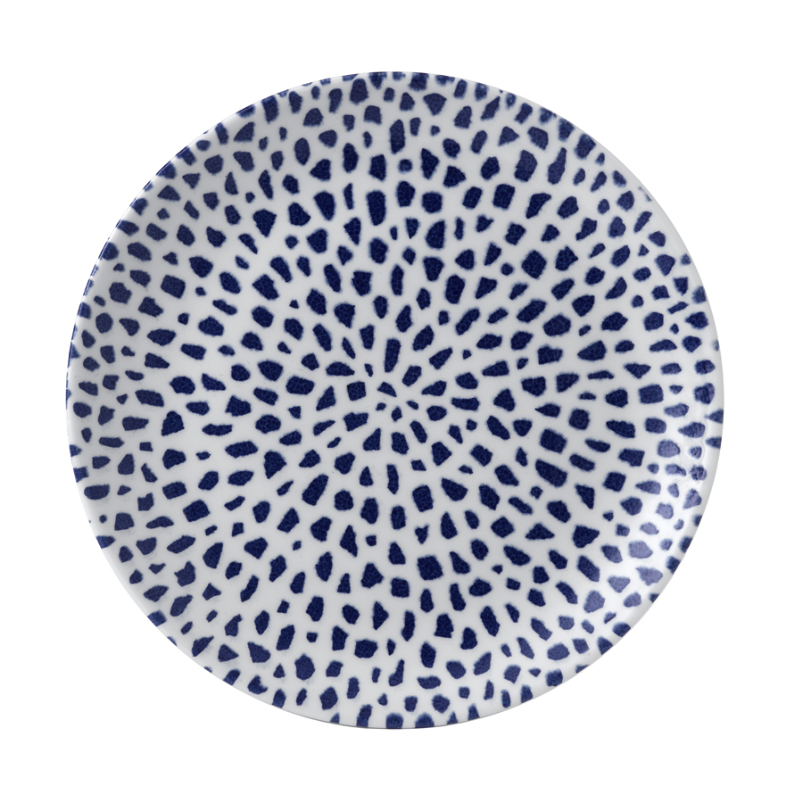 Dudson Terrazzo Vitrified Porcelain Blue Round Coupe Plate 28.8cm