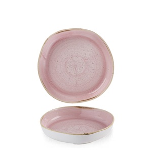 Churchill Stonecast Vitrified Porcelain Petal Pink Organic Round Walled Bowl 20x4.5cm