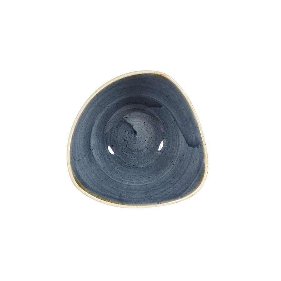 Churchill Stonecast Vitrified Porcelain Blueberry Triangular Bowl 18.5cm 37cl 13oz