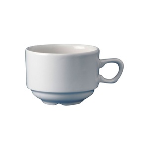 Churchill White Holloware Vitrified Porcelain White Stacking Maple Coffee Cup 11cl 3.9oz