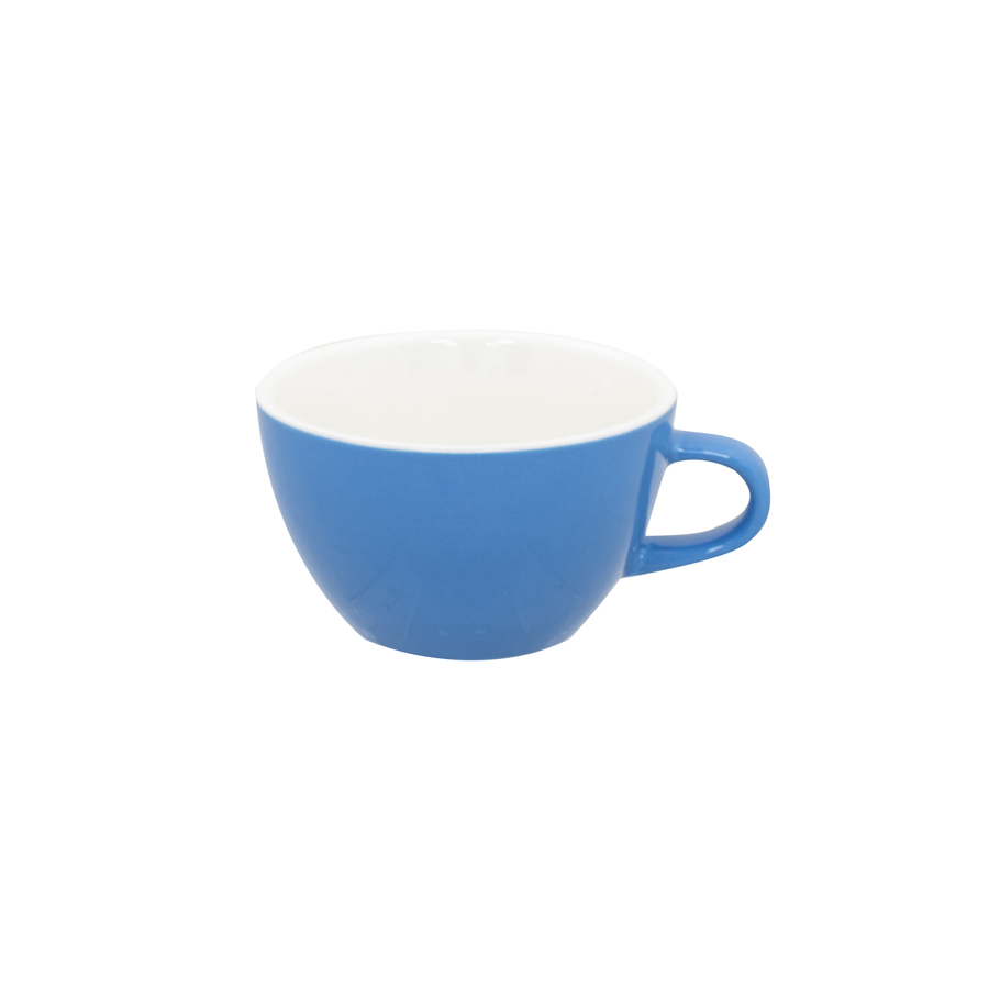 Superwhite Café Porcelain Sky Blue Bowl Shaped Cup 45.4cl 16oz