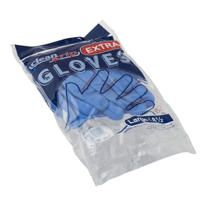 Household Gloves Pair Blue Rubber Large
