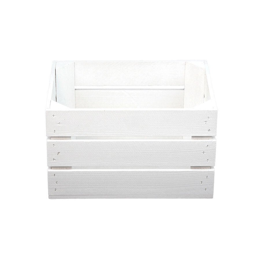 Small Rustic Crate, White