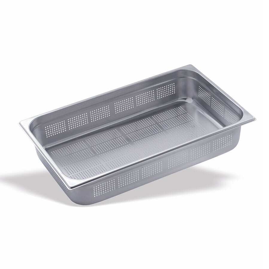 Pujadas Perforated Pan 1/1 Gastronorm 18/10 Stainless Steel 150mm