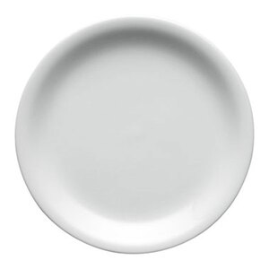 Superwhite Porcelain Round Narrow Rim Plate 26cm